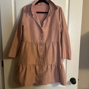 Light pink, corduroy dress
